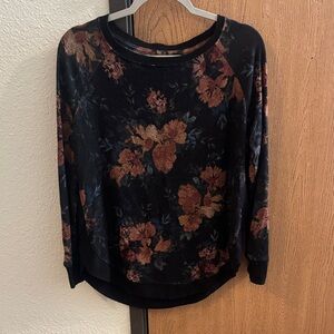 Maurices Black Floral Sweatshirt